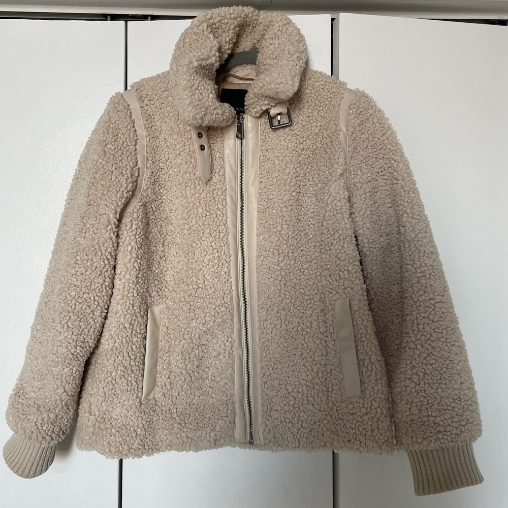 Banana Republic Faux Shearling Moto Jacket